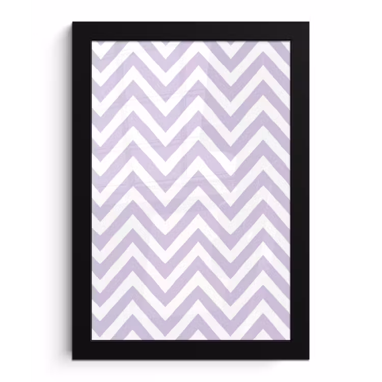 Poster met lijst - Lila - Geometrisch - Chevron - Zigzag - Patroon — 1