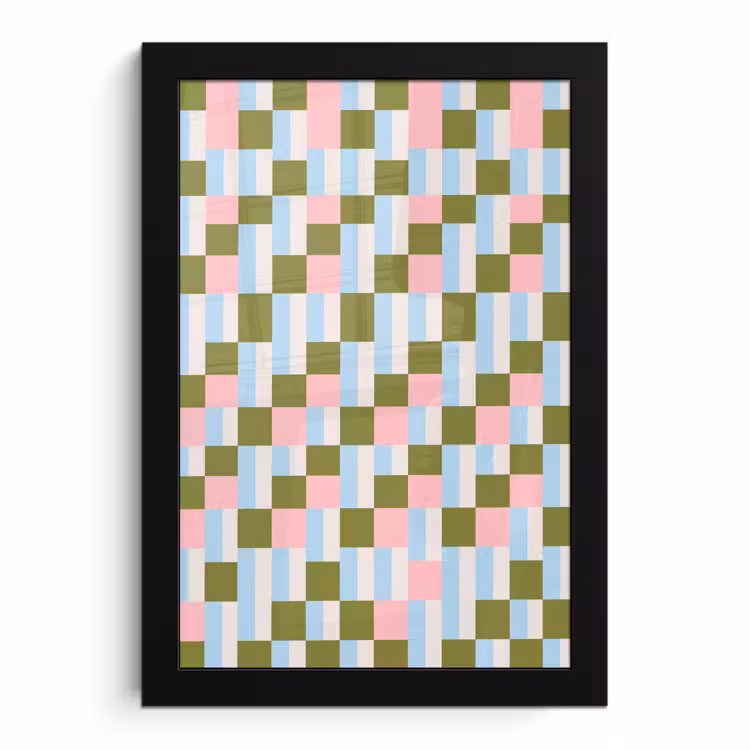 Poster met lijst - Patroon - Geometrisch - Abstract - Kleurrijk - Modern — 1