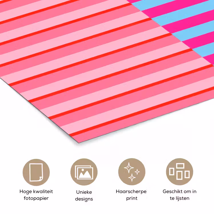 Poster - Patroon - Strepen - Modern - Abstract - Kleurrijk — 5