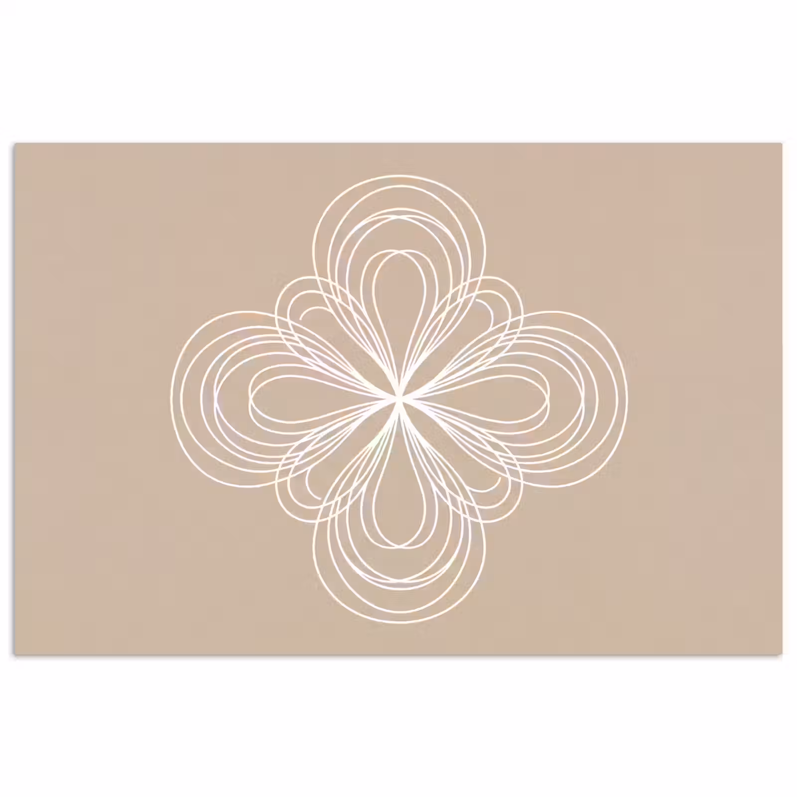 Poster - Patroon - Lijnen - Abstract - Minimalistisch - Beige — 1