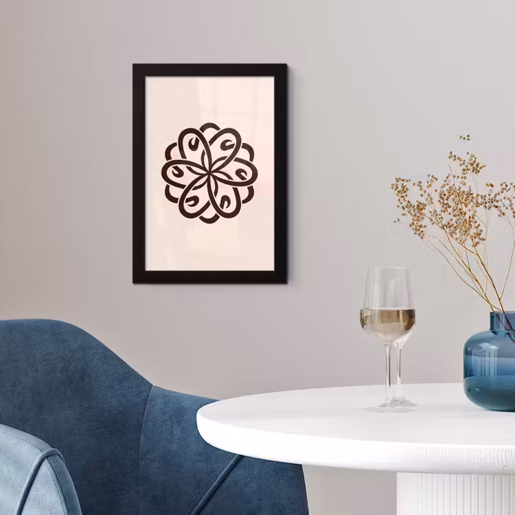 Poster met lijst - Patroon - Knoop - Abstract - Modern - Bruin — 2
