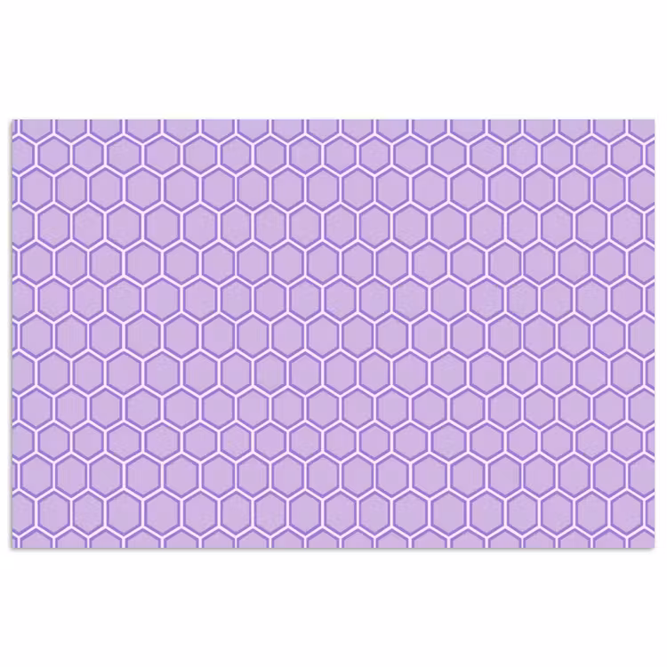 Poster - Paars - Geometrisch - Honeycomb - Bijenraat - Patroon — 1
