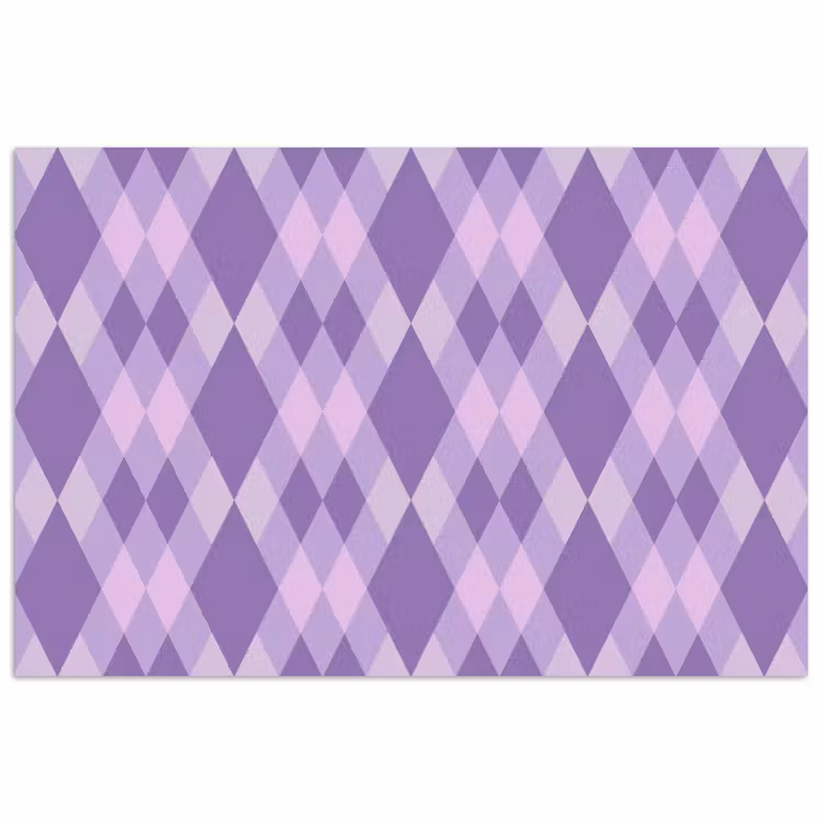 Poster - Paars - Geometrisch - Ruiten - Argyle - Patroon — 1