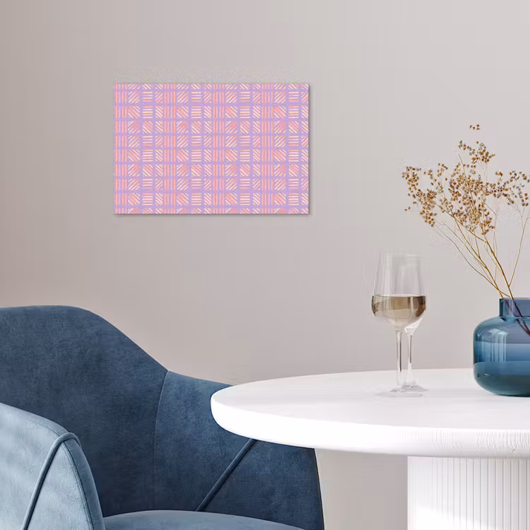 Poster - Paars - Roze - Geometrisch - Strepen - Blokken - Patroon — 4