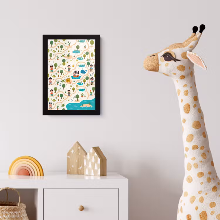 Poster met lijst - Kaart - Piraat - Avontuur — 5