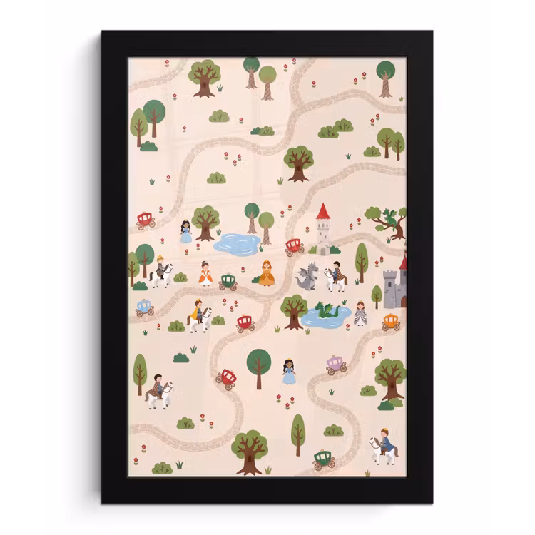 Poster met lijst - Kasteel - Sprookje - Kinder — 1