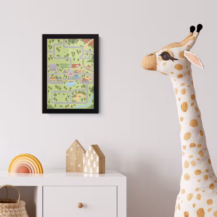 Poster met lijst - Plattegrond - Dorp - Kind — 5