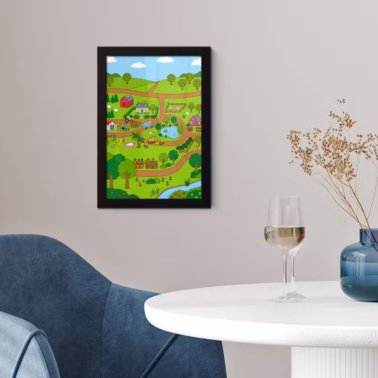 Poster met lijst - Platteland - Dieren - Cartoon — 2
