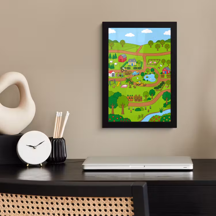 Poster met lijst - Platteland - Dieren - Cartoon — 3