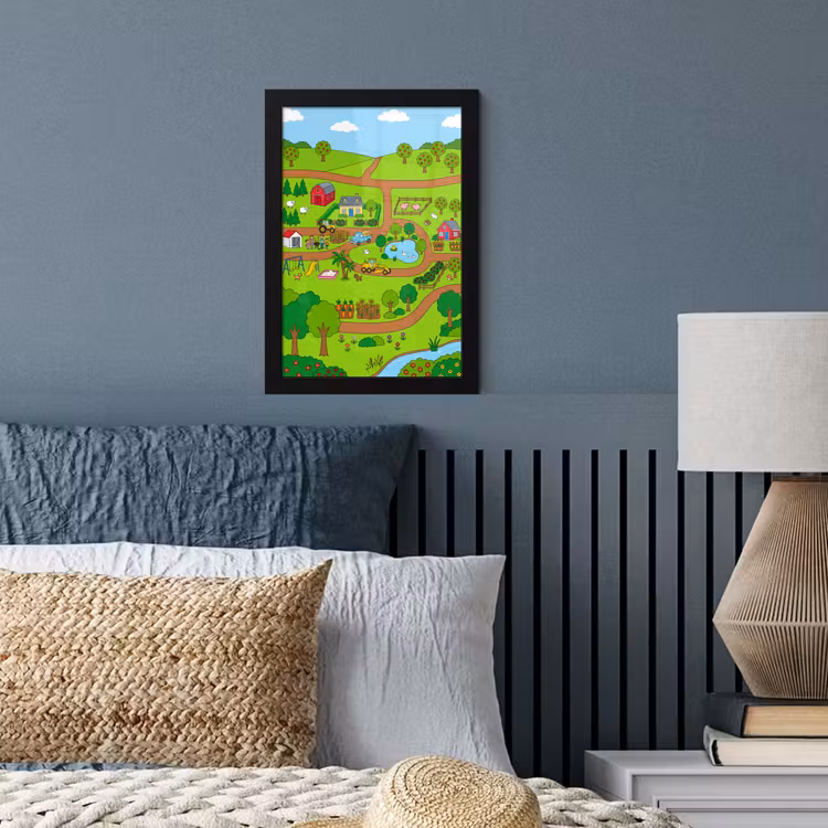 Poster met lijst - Platteland - Dieren - Cartoon — 4