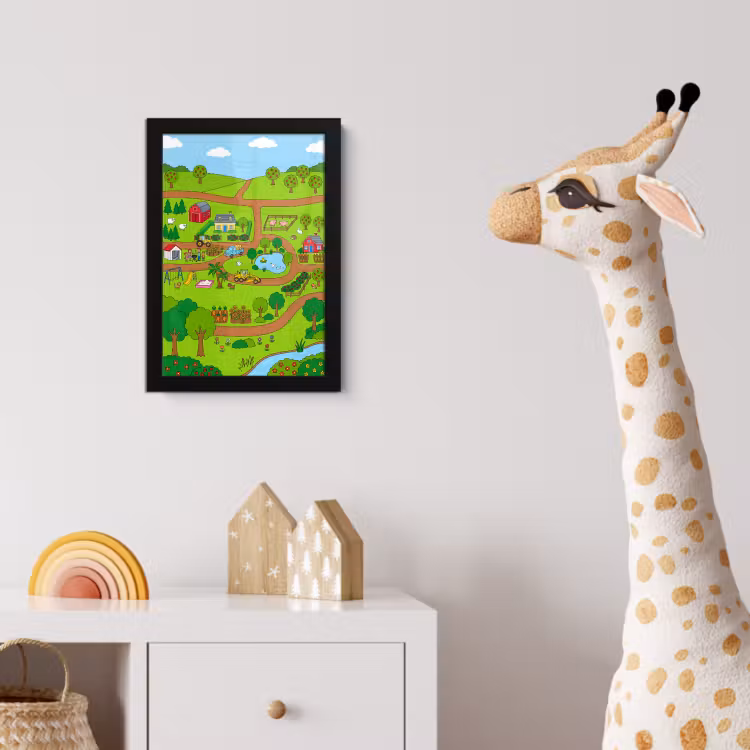 Poster met lijst - Platteland - Dieren - Cartoon — 5