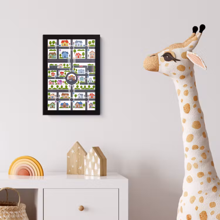 Poster met lijst - Stad - Plattegrond - Illustratie — 5