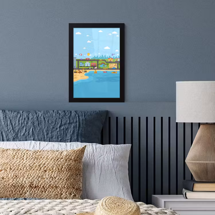Poster met lijst - Stad - Verkeer - Cartoon — 4