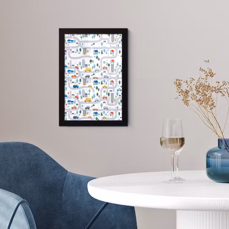 Poster met lijst - Stad - Verkeer - Patroon — 2