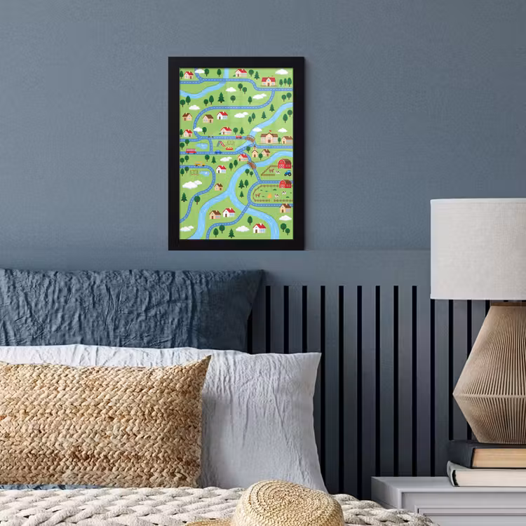 Poster met lijst - Stad - Wegen - Huizen — 4