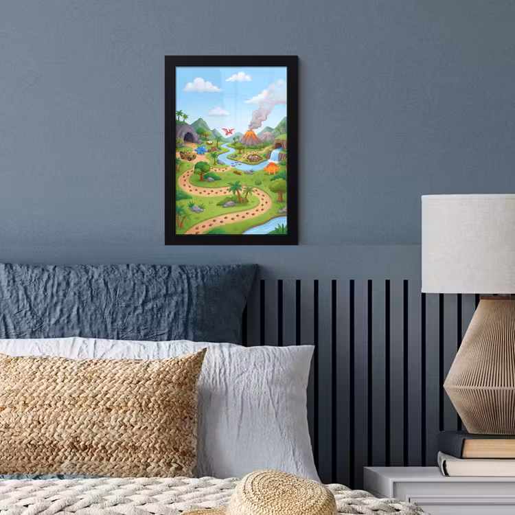 Poster met lijst - Vulkaan - Lava - Prehistorie — 4