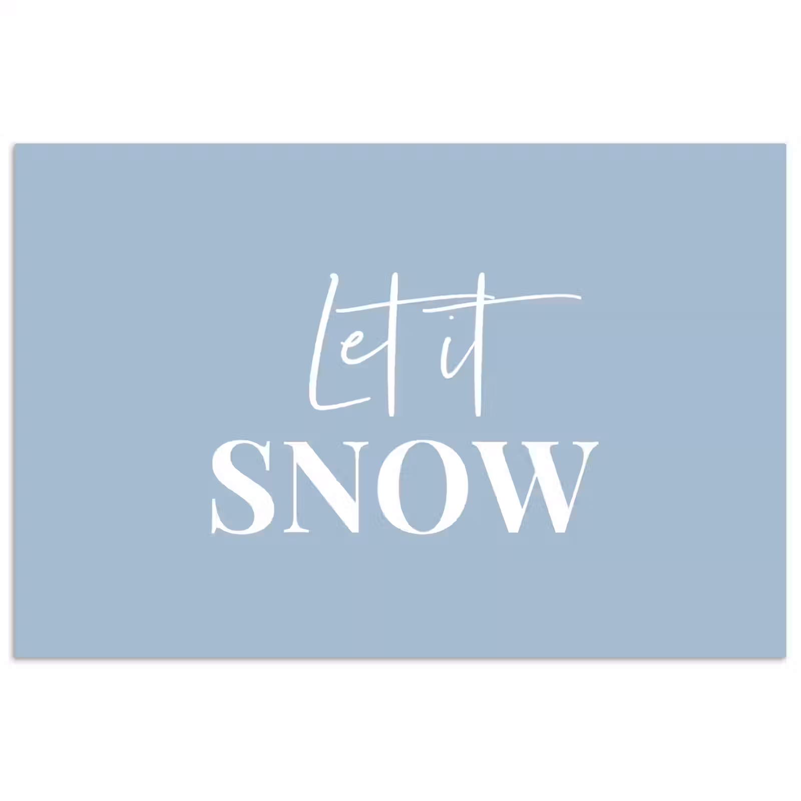 Poster - Sneeuw - Winter - Blauw - Let it snow — 1