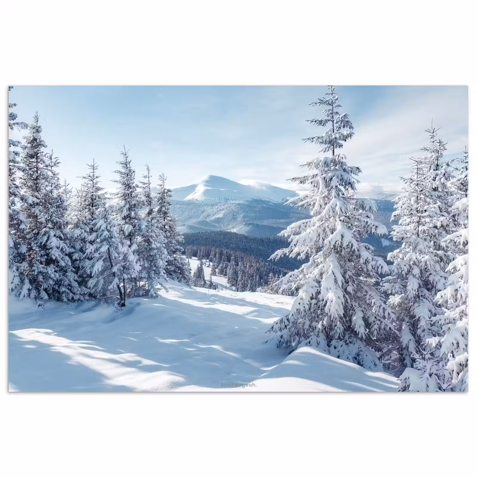 Poster - Sneeuw - Winter - Landschap - Bergen — 1