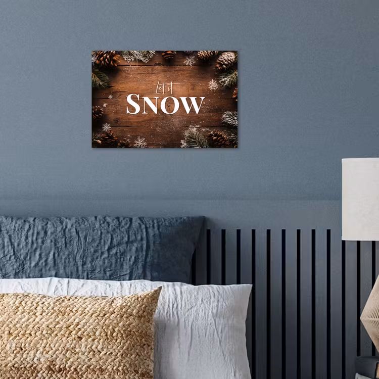 Poster - Sneeuw - Houtlook - Quote - Let it snow — 3