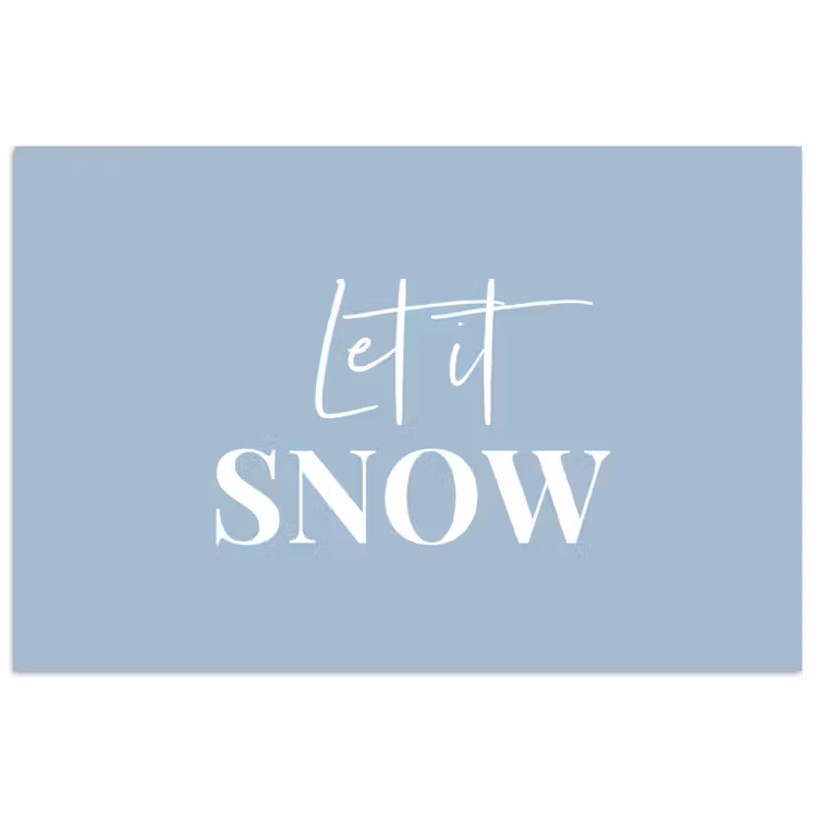 Poster - Sneeuw - Winter - Blauw - Let it snow — 1