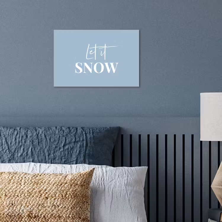 Poster - Sneeuw - Winter - Blauw - Let it snow — 3