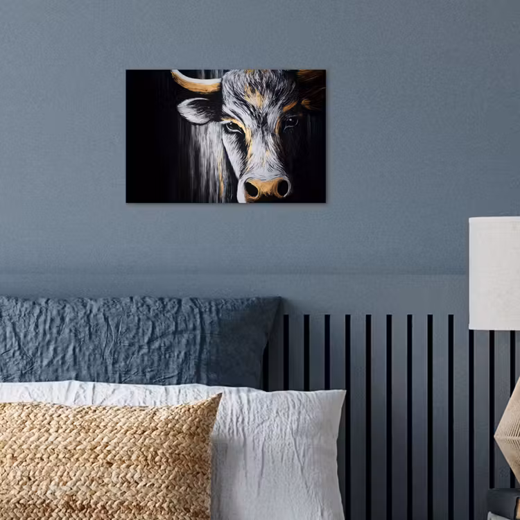 Poster - Stier - Hoorns - Snuit - Goud — 3
