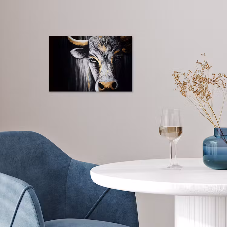 Poster - Stier - Hoorns - Snuit - Goud — 4