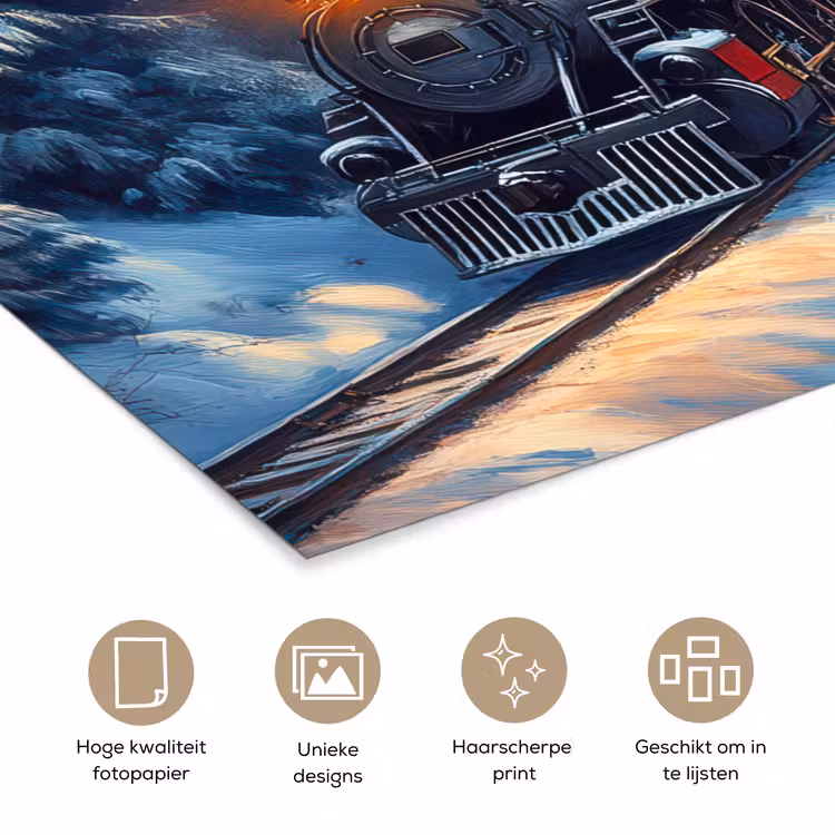 Poster - Trein - Kerst - Sneeuw - Kersttrein — 5