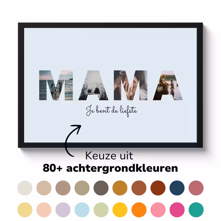 Poster met lijst - Mama — 6