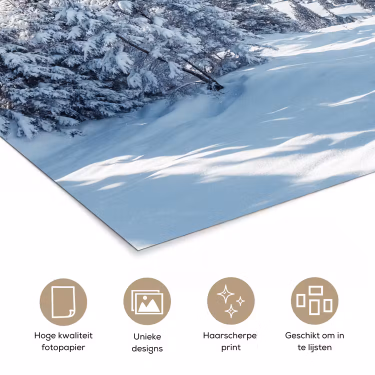 Poster - Winterlandschap - Natuur - Berg - Bomen - Sneeuw — 5