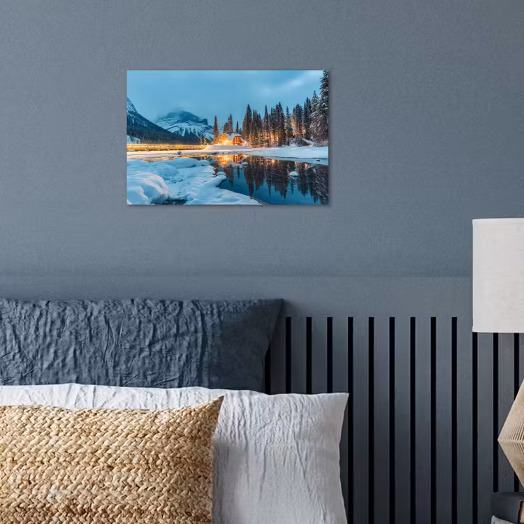 Poster - Winterlandschap - Natuur - Huis - Bergen - Sneeuw — 3