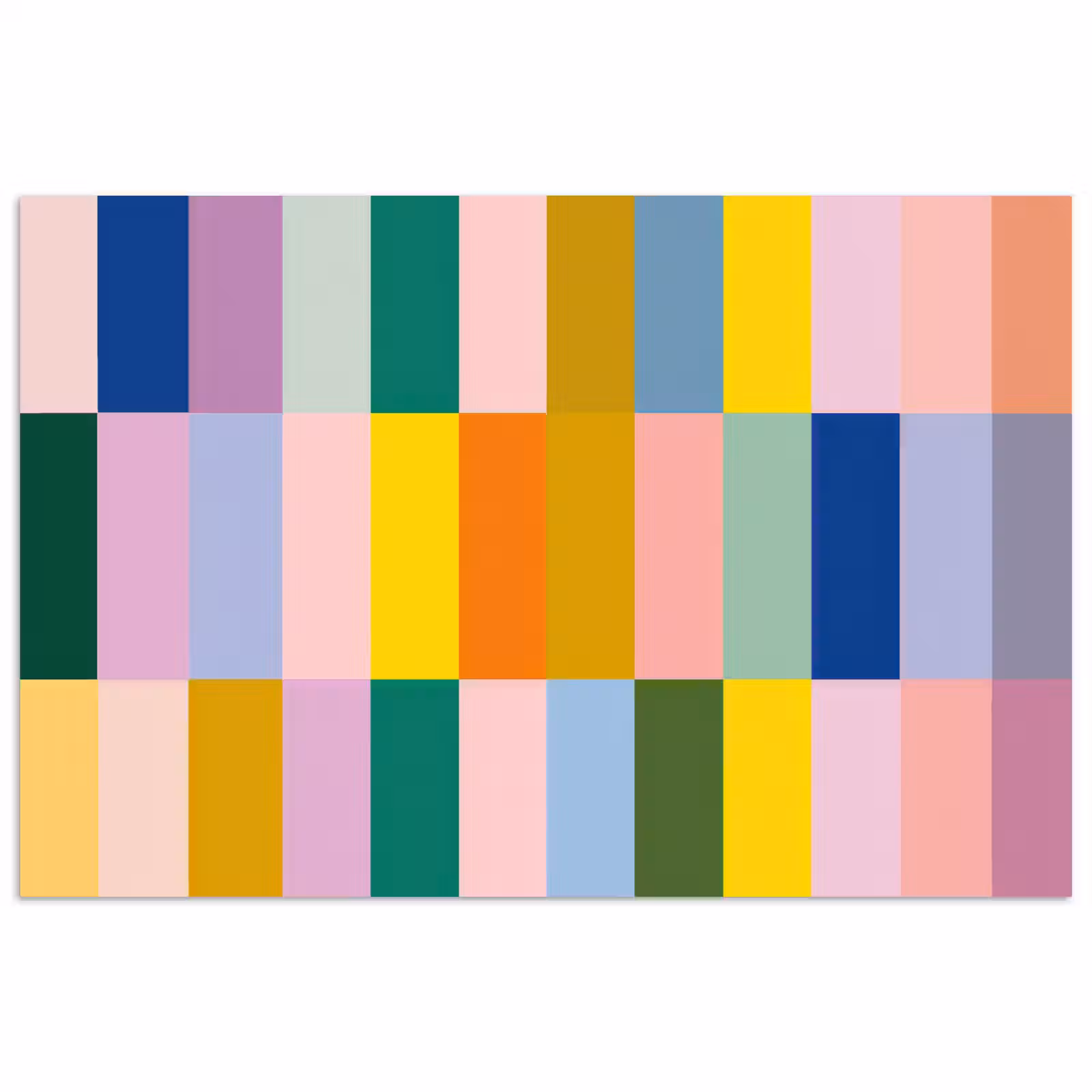 Poster - Stroken - Blauw - Patroon - Abstract — 1