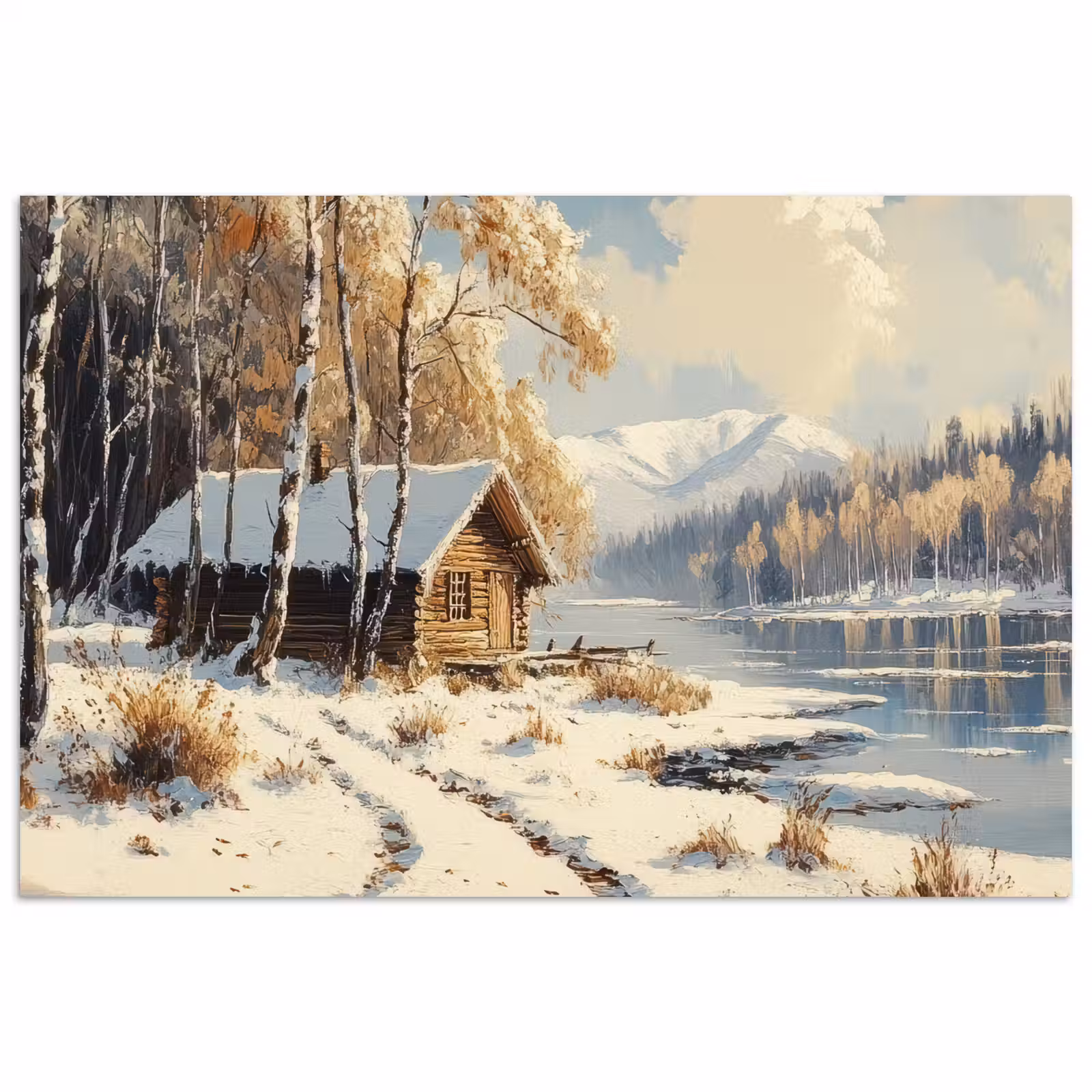 Poster - Winter - Sneeuw - Huis - Natuur — 1