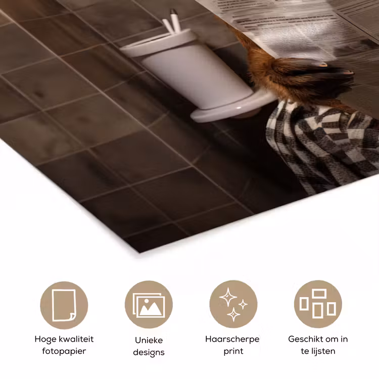 Poster - Schotse hooglander - Krant - Toilet — 5