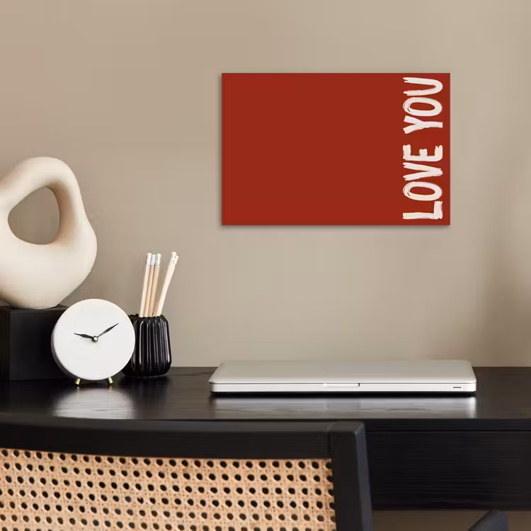 Poster - Schuin - Loveyou - Rood — 2
