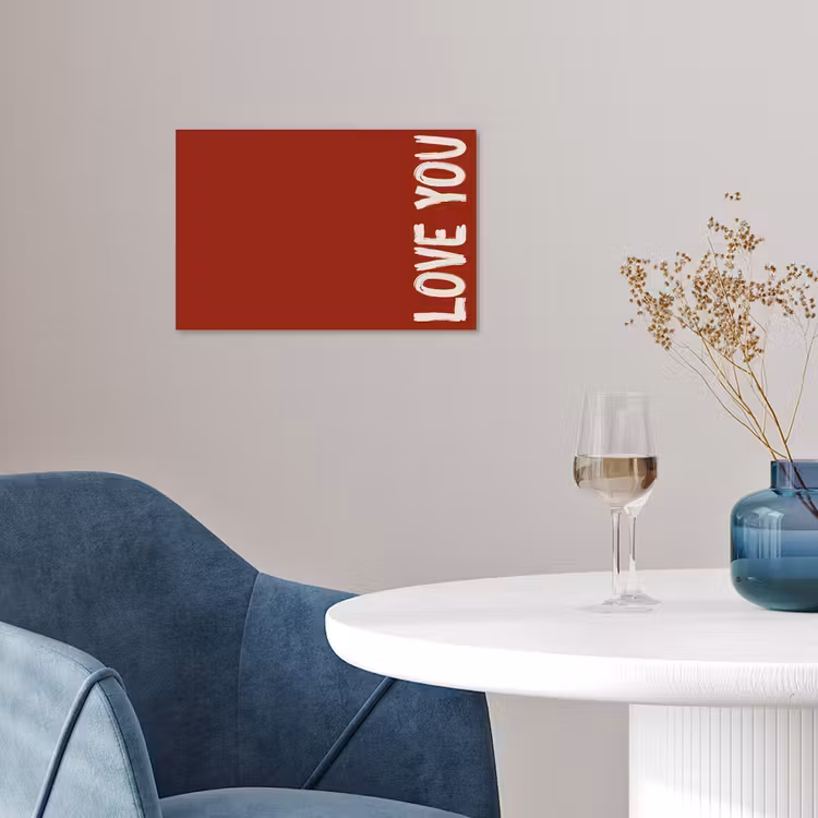 Poster - Schuin - Loveyou - Rood — 4