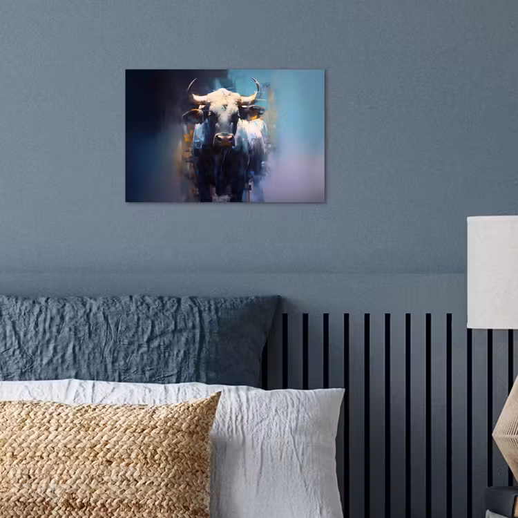 Poster - Stier - Zwart - Abstract - Horens — 3