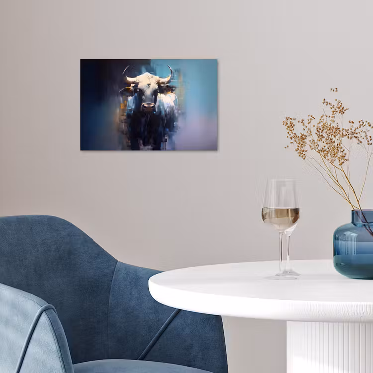 Poster - Stier - Zwart - Abstract - Horens — 4