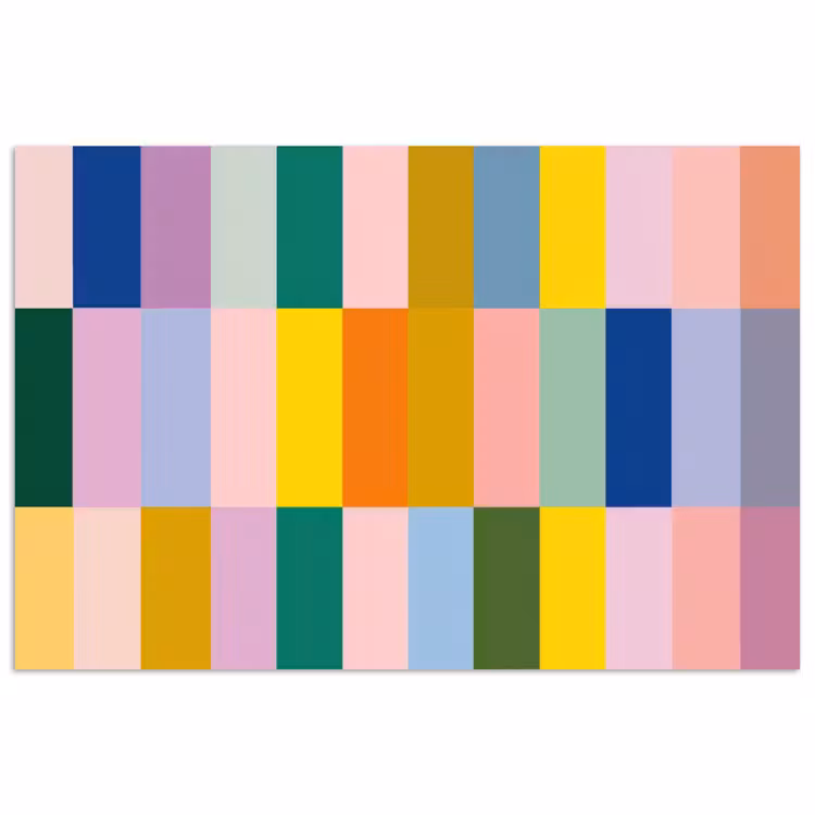 Poster - Stroken - Blauw - Patroon - Abstract — 1