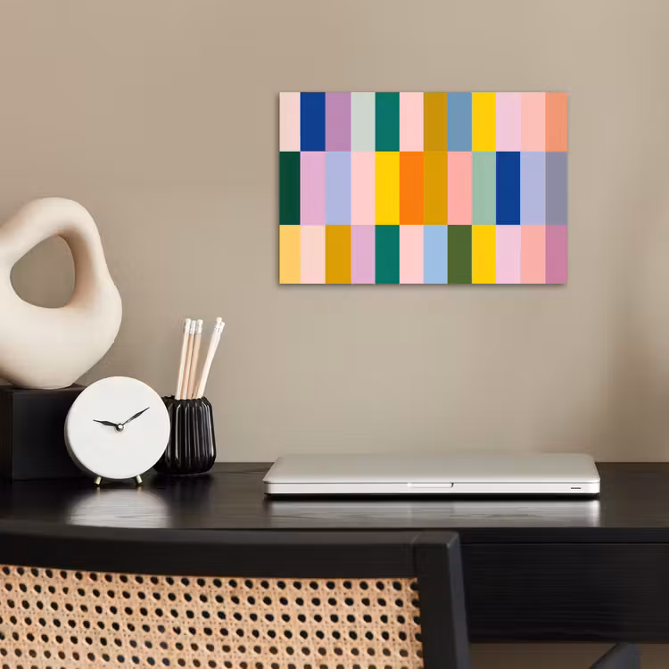 Poster - Stroken - Blauw - Patroon - Abstract — 2