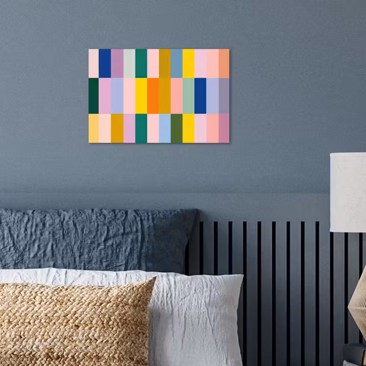 Poster - Stroken - Blauw - Patroon - Abstract — 3