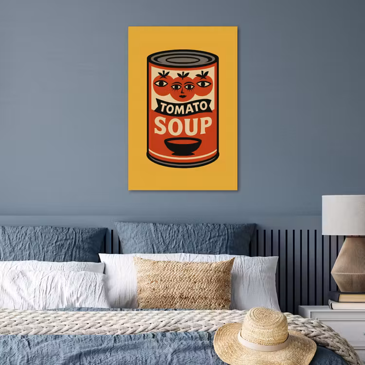 Poster - Tomatensoep - Gezichtje - Illustratie - Rood — 3