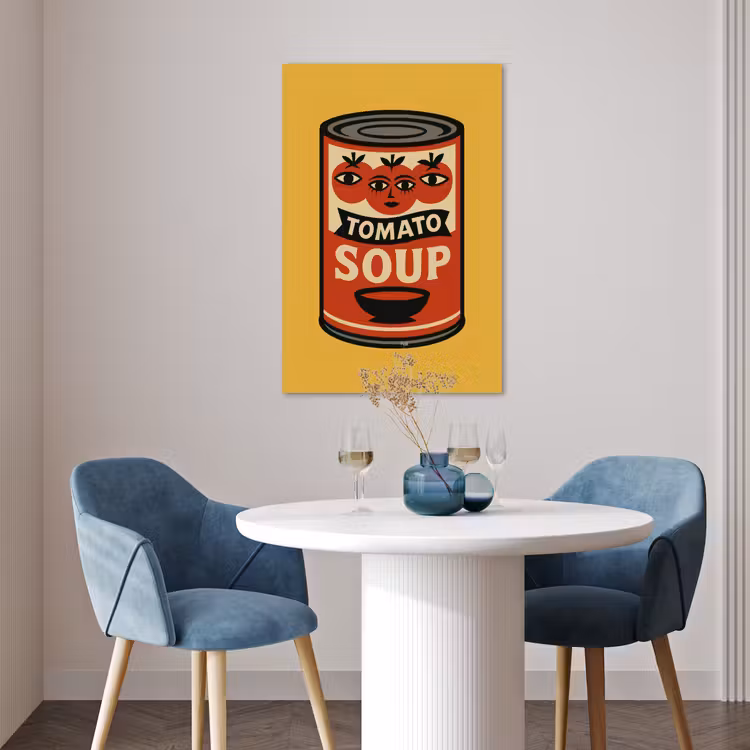 Poster - Tomatensoep - Gezichtje - Illustratie - Rood — 4