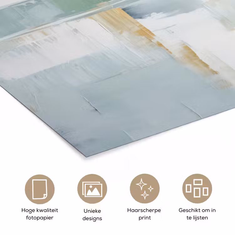Poster - Verf - Moderne kunst - Abstract - Grijs — 5
