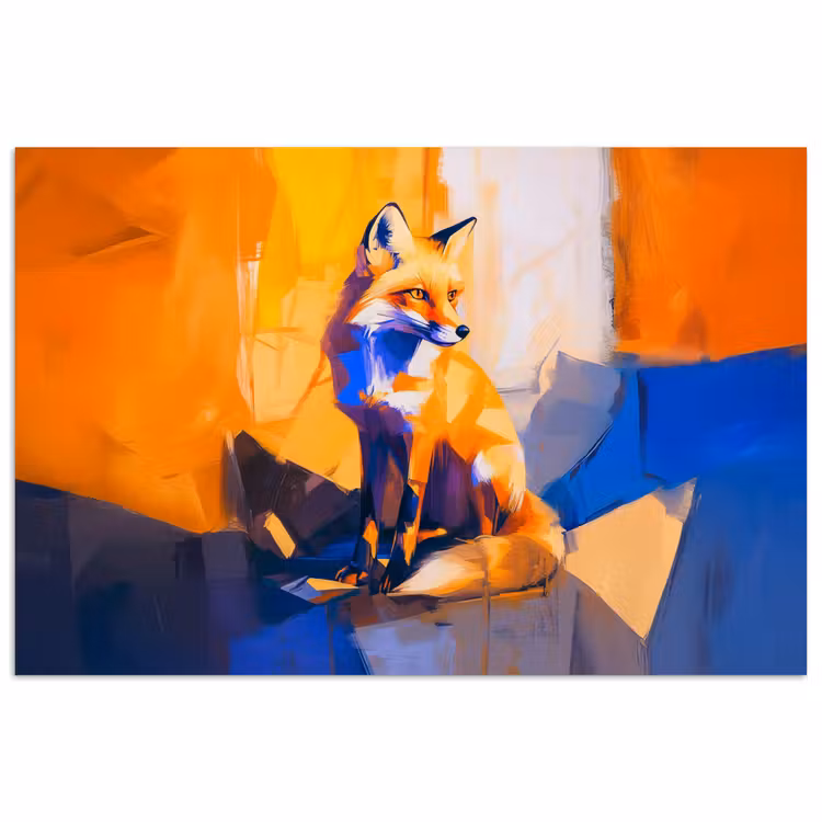 Poster - Vos - Oranje - Vormen - Abstract — 1