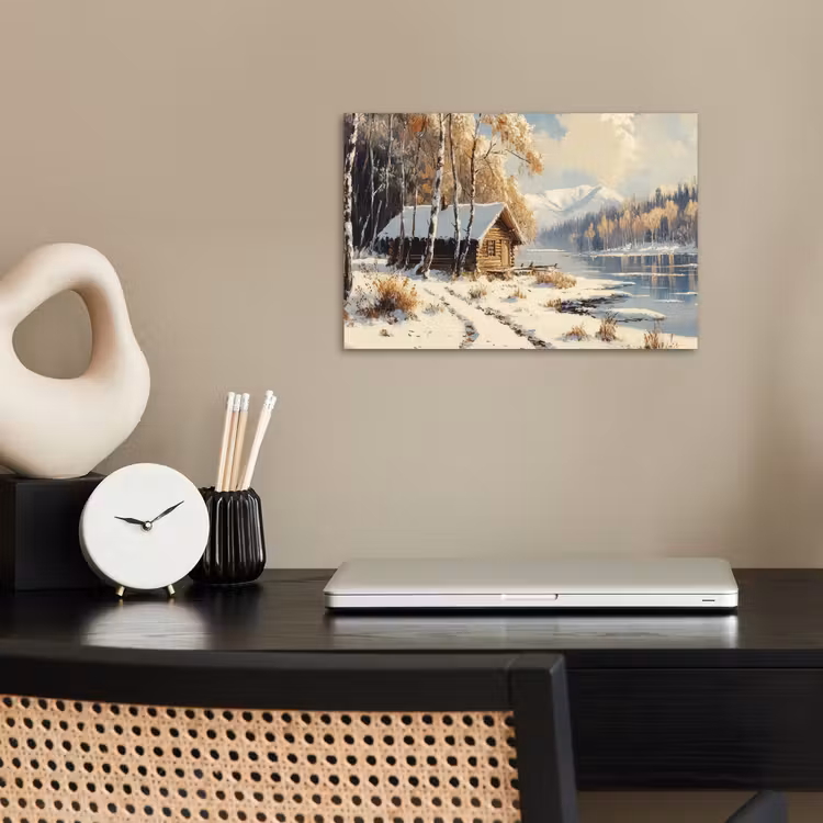 Poster - Winter - Sneeuw - Huis - Natuur — 2