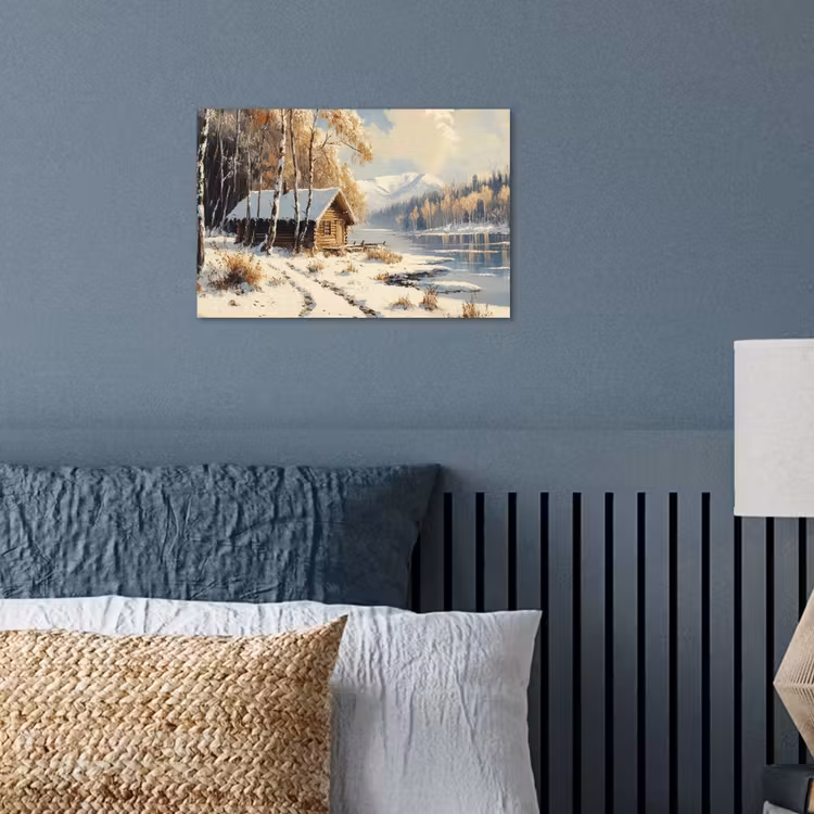 Poster - Winter - Sneeuw - Huis - Natuur — 3