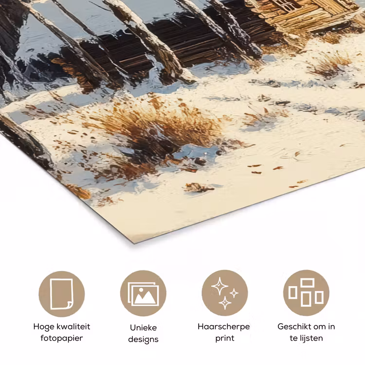 Poster - Winter - Sneeuw - Huis - Natuur — 5