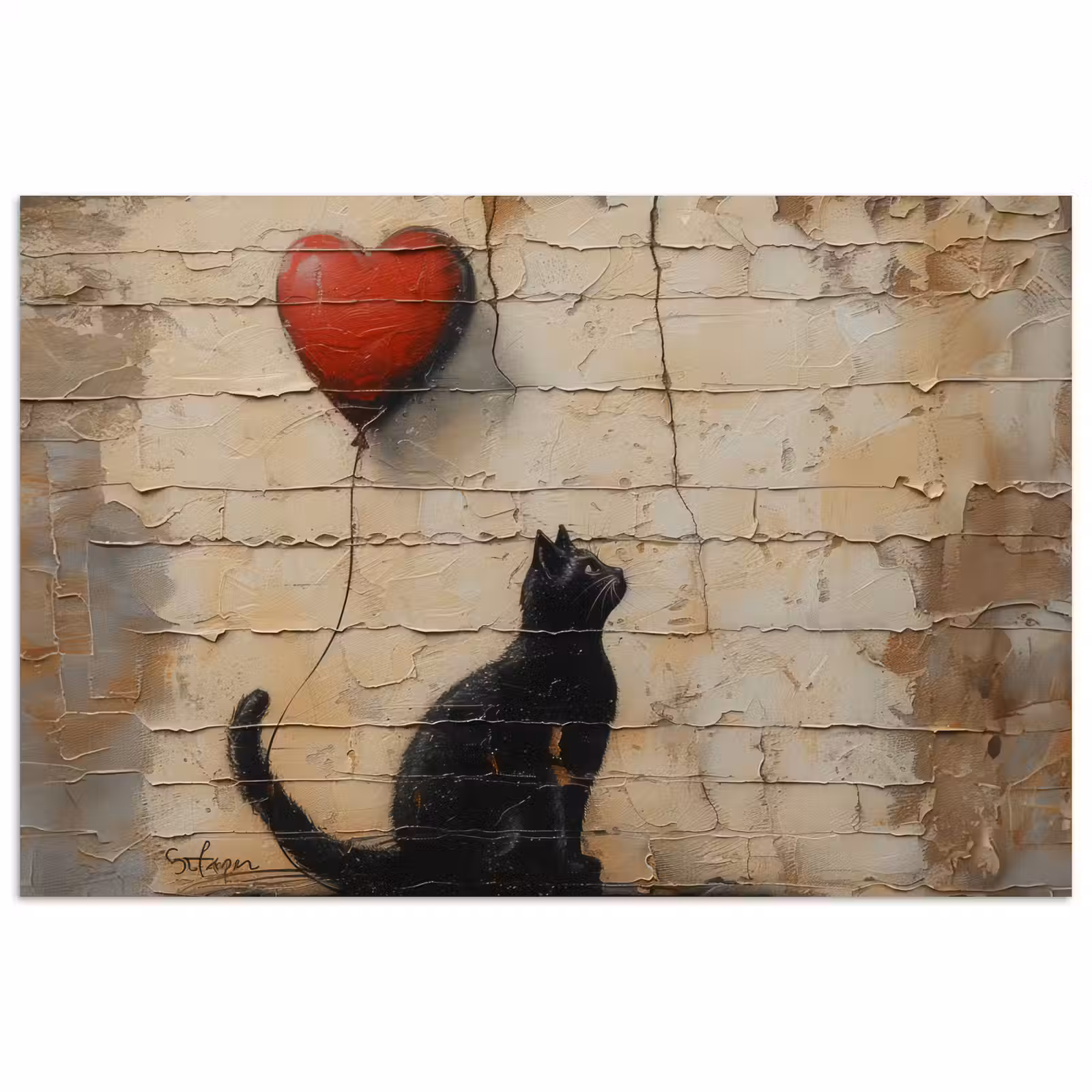 Poster - Street art - Kat - Ballon - Graffiti - Banksy — 1