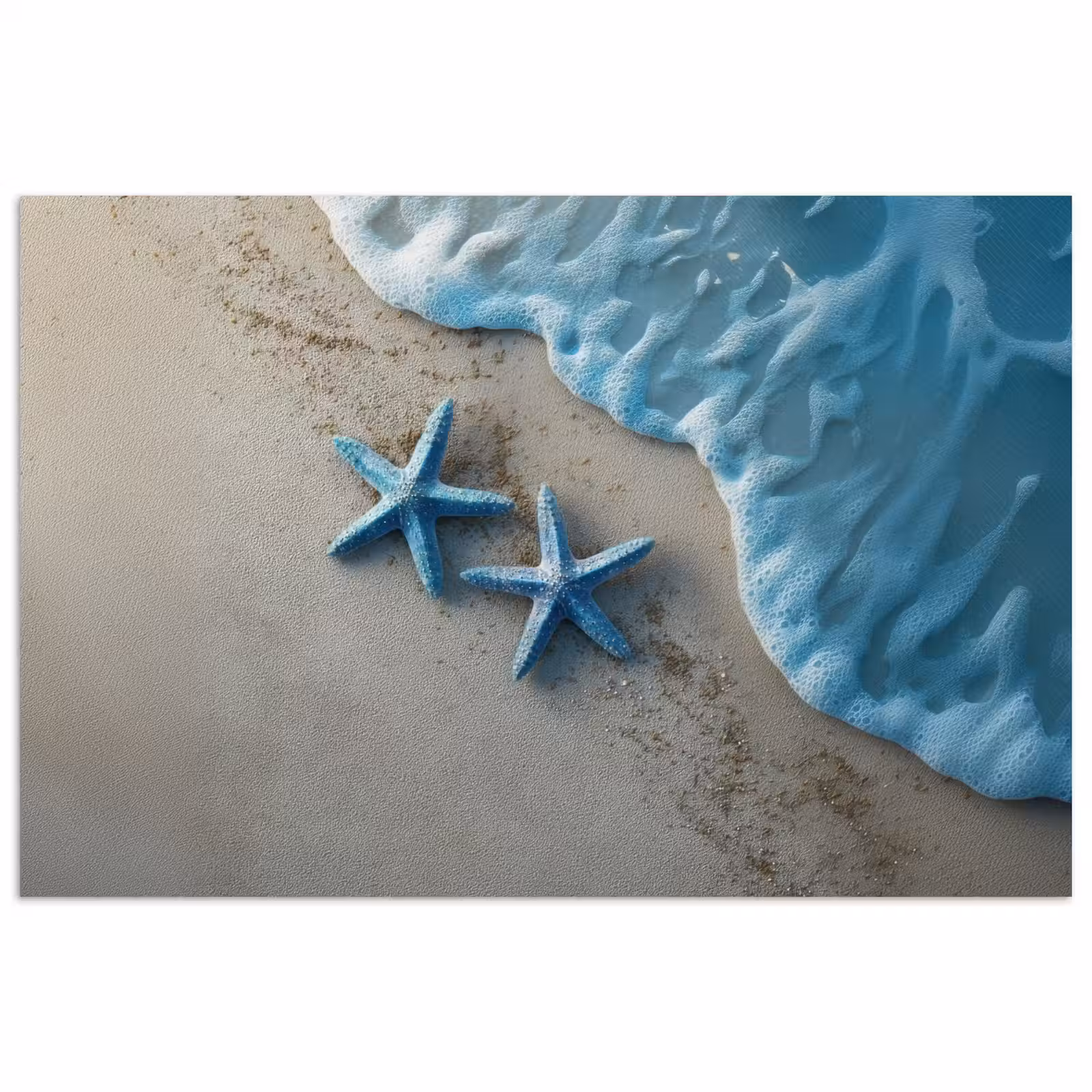 Poster - Zeesterren - Zand - Zee - Blauw — 1